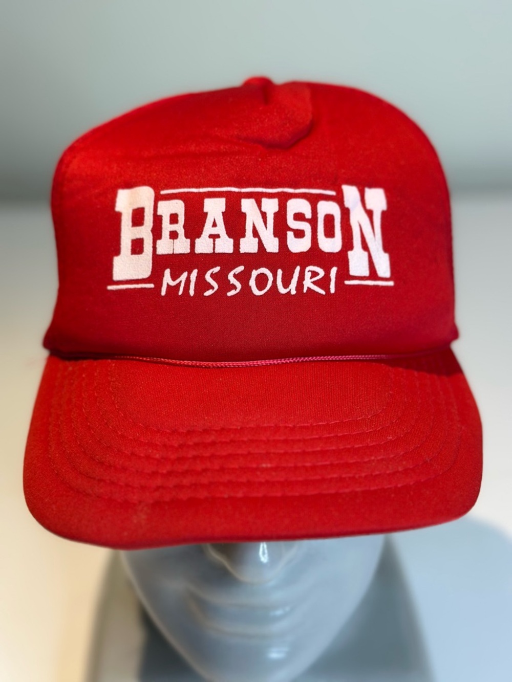 Branson Missouri Red Baseball Cap - Classic Logo Trucker Hat